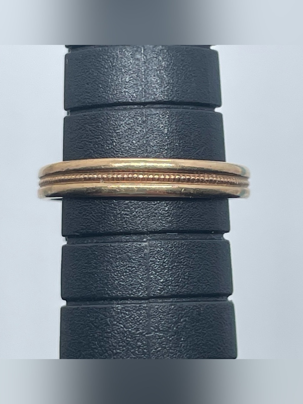 Vintage 14KP Solid Gold Milgrain Wedding Band Ring Size 3.25 1.13g